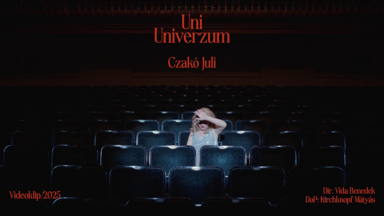 Music video frame directed by Vida Benedek for Czakó Juli - Uni Univerzum